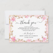 Rosy Elegant Beerdigung Danke Karte (Vorderseite)