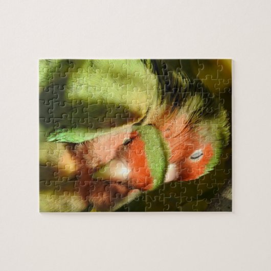 Rosy Faced Lovebird Puzzle (Horizontal)