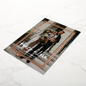 Rosy Frame Weihnachtskarte Folien Feiertagskarte (Gedreht)