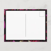 Rosy Glasses Optimistic Groundhog Feiertagspostkarte (Rückseite)