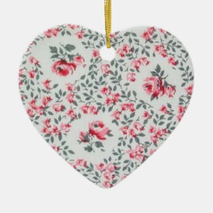 Rosy Heart Keramik Ornament