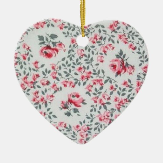 Rosy Heart Keramik Ornament (Vorne)
