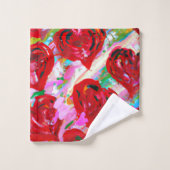 Rosy Hearts Badhandtuch Set (Waschlappen)