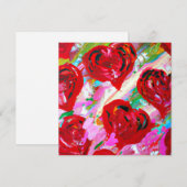 Rosy Hearts Feiertagskarte (Vorne/Hinten)