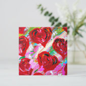 Rosy Hearts Feiertagskarte (Stehend Vorderseite)