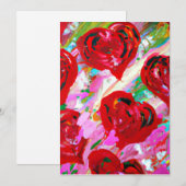 Rosy Hearts Feiertagskarte (Vorne/Hinten)