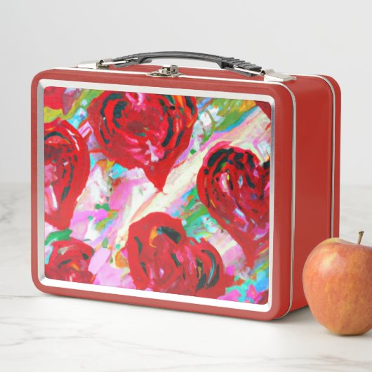 Rosy Hearts Metall Brotdose (Beispiel)