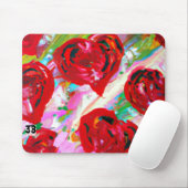 Rosy Hearts Mousepad (Mit Mouse)