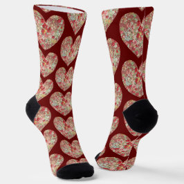 Rosy Hearts of Liebe Socks Socken
