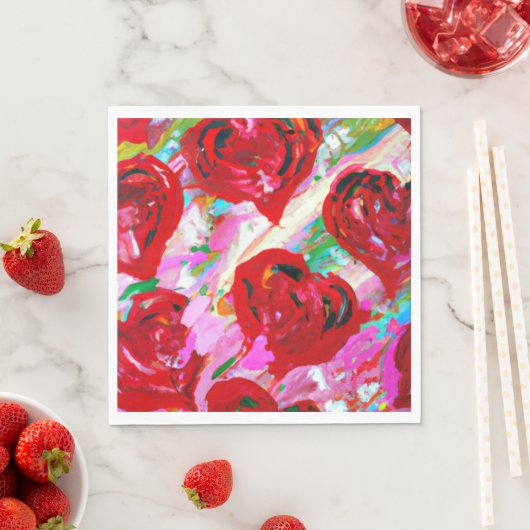 Rosy Hearts Serviette (Beispiel)