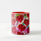 Rosy Hearts Zweifarbige Tasse (Mittel)