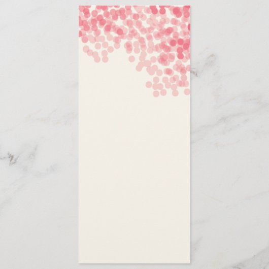 Rosy Light Dusche Menükarte (Rückseite)