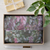 Rosy Lila Green Foliage Botanic Fotografic Seidenpapier (Geschenk)