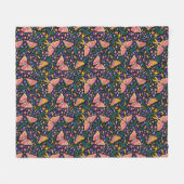 Rosy Maple Moth Blanket Fleecedecke (Vorderseite (Horizontal))