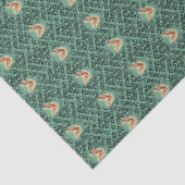 Rosy Maple Moth geometrisches aquamarines Gewebepa Seidenpapier (Ausschnitt)