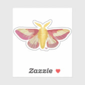 Rosy Maple Moth Sticker (Blatt)