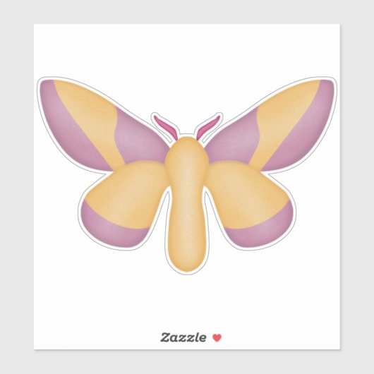 Rosy Maple Moth Sticker (Blatt)