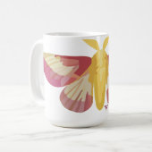 Rosy Maple Moth Sticker Kaffeetasse (Vorderseite Links)