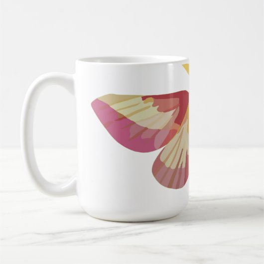 Rosy Maple Moth Sticker Kaffeetasse (Links)