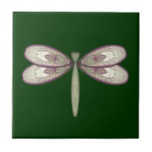 Rosy Nouveau Dragonfly Fliese (Vorderseite)