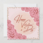 Rosy pattern Valentine's card (Vorderseite)