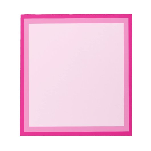 Rosy Pink Classic Boarder Foto Notizblock (Vorderseite)