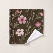 Rosy Pink Floral Badhandtuch Set (Waschlappen)