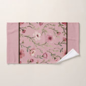 Rosy Pink Floral Badhandtuch Set (Handtuch)