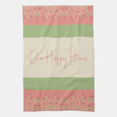 Rosy Pink Floral Geschirrtuch (Vertikal)