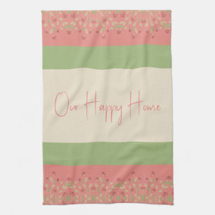 Rosy Pink Floral Geschirrtuch