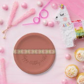 Rosy Pink Floral Pappteller (Party)