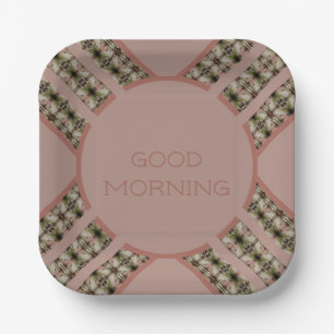 Rosy Pink Gemustert Pappteller