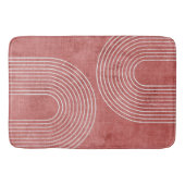 Rosy Pink Minimalistisch Badematte (Vorderseite)
