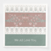 Rosy PInk mit Aquamarin Serviette (Vorderseite)