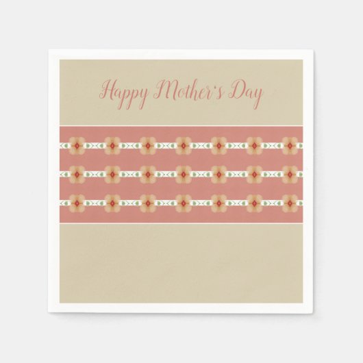 Rosy Pink Orange Taupe Elegante Serviette (Vorderseite)