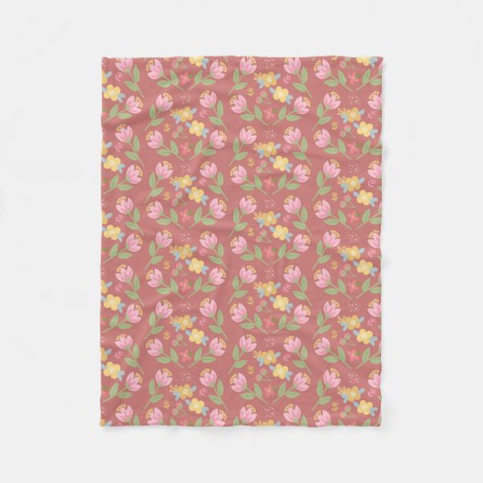 Rosy Posy Afternoon  Fleecedecke (Vorderseite)