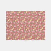 Rosy Posy Nachmittag Fleecedecke (Vorderseite (Horizontal))