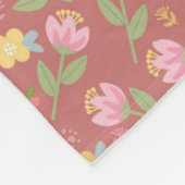 Rosy Posy Nachmittag Fleecedecke (Ecke)