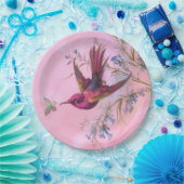 Rosy Red Hummingbird Pappteller (Party)