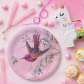 Rosy Red Hummingbird Pappteller (Party)