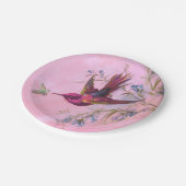 Rosy Red Hummingbird Pappteller (Schrägansicht)