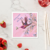 Rosy Red Hummingbird Serviette (Beispiel)