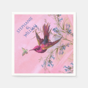 Rosy Red Hummingbird Serviette