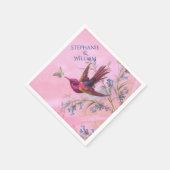 Rosy Red Hummingbird Serviette (Ecke)