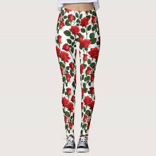 Rosy Riot: Der Thorny Tango der Liebe Leggings (Vorderseite)