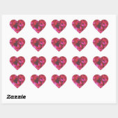 Rosy Rose Heart Stickers (Blatt)