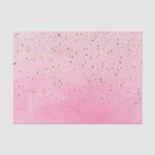 Rosy Rose Rosa und Gold Glitzer Brautparty Party Seidenpapier