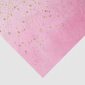 Rosy Rose Rosa und Gold Glitzer Brautparty Party Seidenpapier (Ausschnitt)