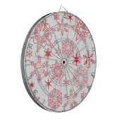 Rosy Snowflakes Dartscheibe (Vorderseite Links)