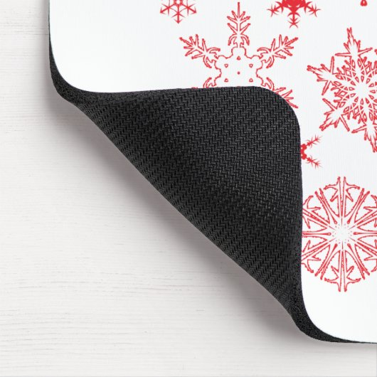 Rosy Snowflakes Mousepad (Ecke)